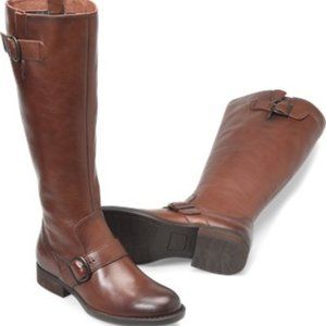 Born Brown Cognac Knee High Leather Riding Boots 8.5 NWT